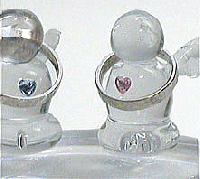 ガラス製リングピロー オーバル(名前彫刻あり)